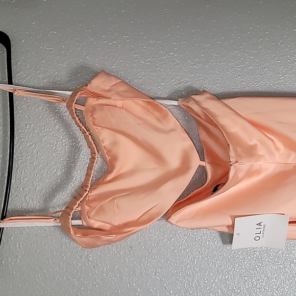 Orange Spaghetti Strap Backless Sundress for Prom - Picture 3 of 7